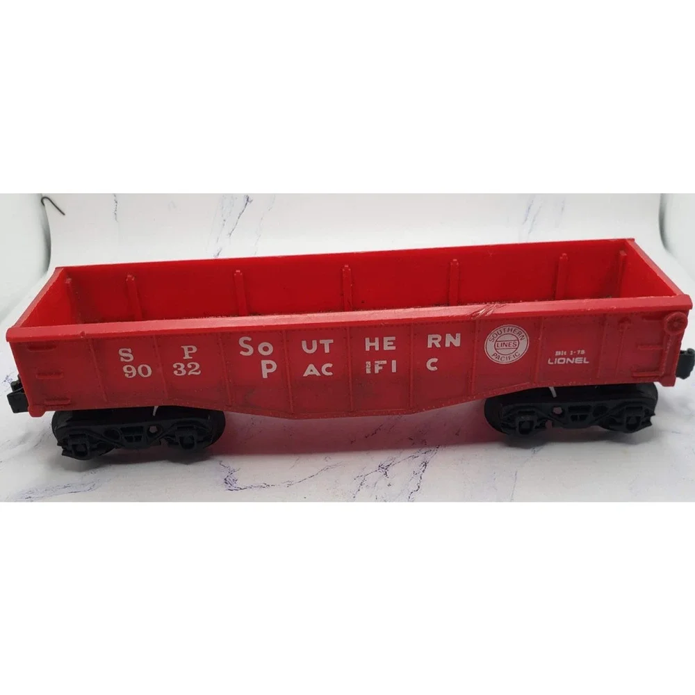 Lionel 027 Gauge Southern Pacific Lines SP 9032 Red Plastic Train Gondola